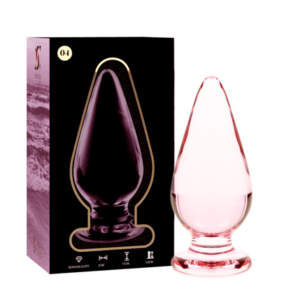 NEBULA SERIES BY IBIZA - MODEL 4 PLUG TRANSPARENT BOROSILICATE GLASS 11 CM -OR- 5 CM