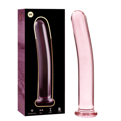 NEBULA SERIES BY IBIZA - MODEL 8 TRANSPARENT BOROSILICATE GLASS DILDO 14.5 CM -O- 2 CM