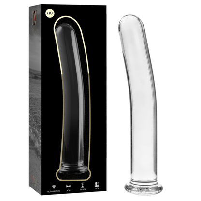 NEBULA SERIES BY IBIZA - MODEL 9 TRANSPARENT BOROSILICATE GLASS DILDO 15.5 CM -OR- 2.5 CM