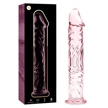 NEBULA SERIES BY IBIZA - MODEL 12 TRANSPARENT BOROSILICATE GLASS DILDO 17 CM -OR- 3.5 CM