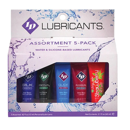 ID JUICY LUBE - 5X ASSORTMENT LUBRICANT TUBE PACK 12 ML