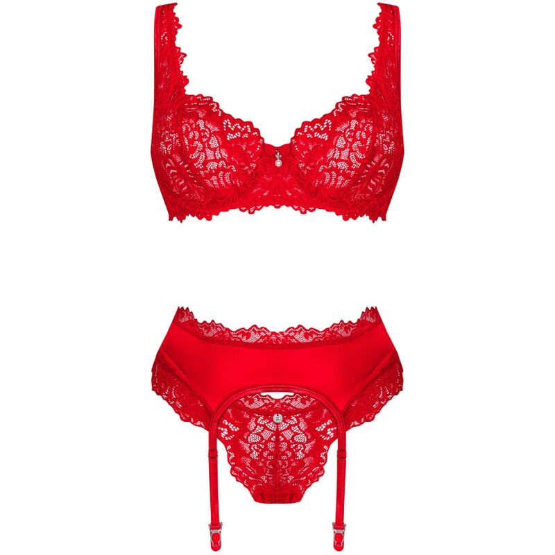 OBSESSIVE - AMOR CHERRIS SET 3 PIEZAS S/M