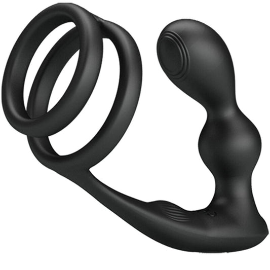 PRETTY LOVE - MARSHALL COCK RING + VIBRATING ANAL PLUG &amp; REMOTE CONTROL