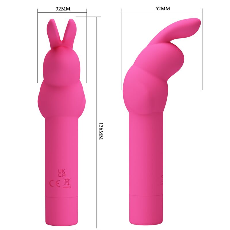 PRETTY LOVE - GERARDO FUSCHIA RABBIT SILICONE VIBRATOR