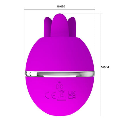 PRETTY LOVE - GEMINI BALL ROUND SILICONE VIBRATOR PURPLE