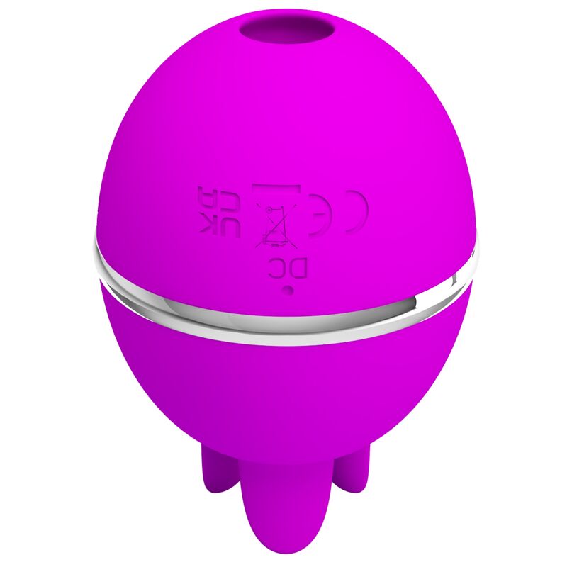 PRETTY LOVE - GEMINI BALL ROUND SILICONE VIBRATOR PURPLE