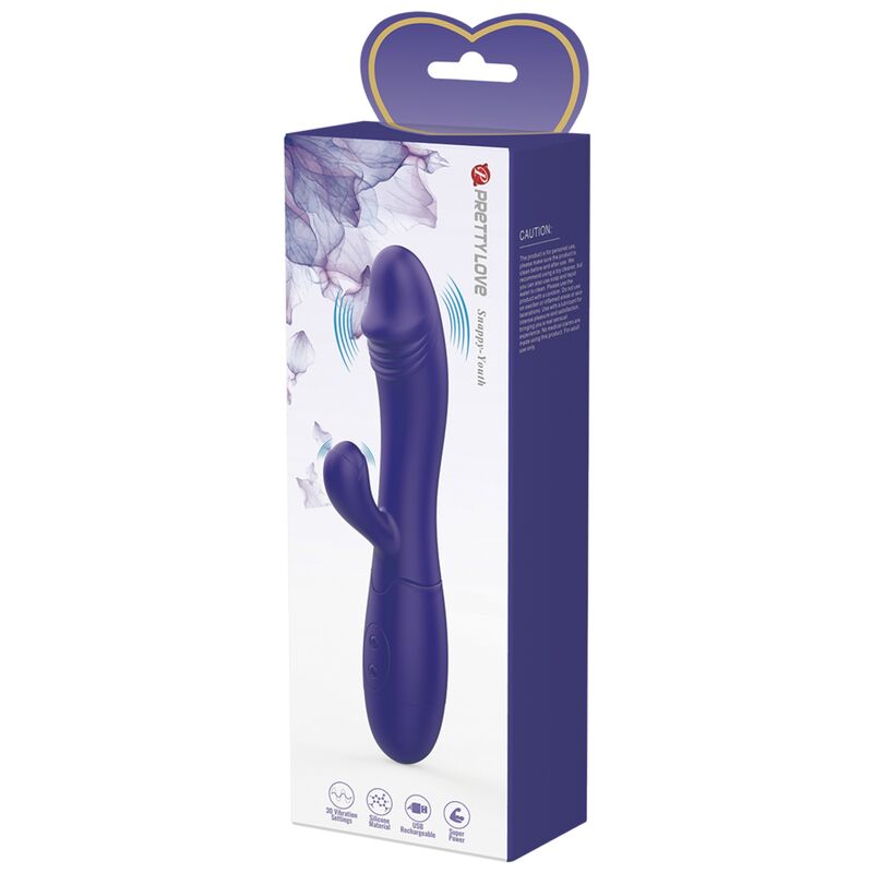 PRETTY LOVE - SNAPPY YOUTH VIBRATOR &amp; PUNTOG STIMULATOR VIOLET