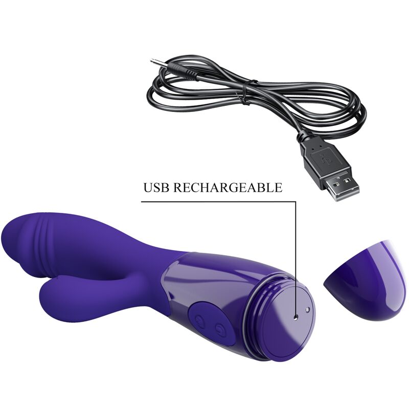 PRETTY LOVE - SNAPPY YOUTH VIBRATOR &amp; PUNTOG STIMULATOR VIOLET