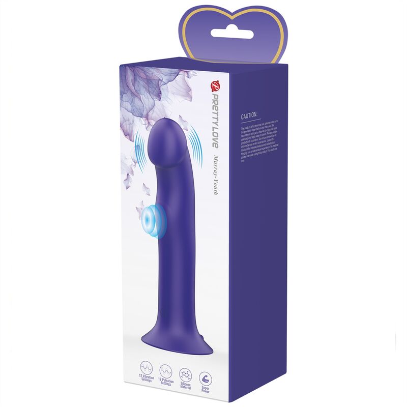 PRETTY LOVE - MURRAY YOUTH VIBRATING &amp; RECHARGEABLE DILDO VIOLET