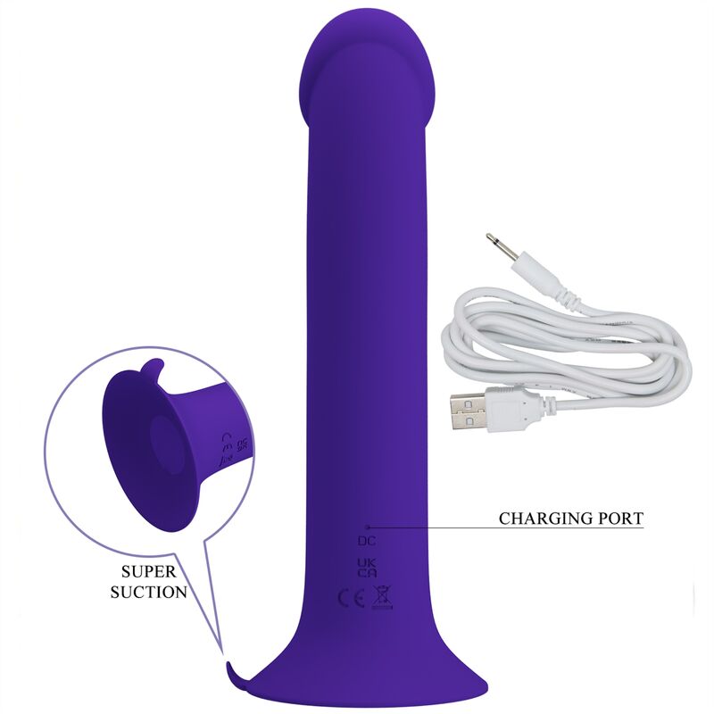 PRETTY LOVE - MURRAY YOUTH VIBRATING &amp; RECHARGEABLE DILDO VIOLET