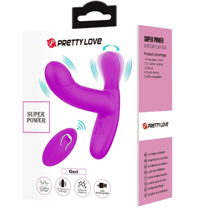 PRETTY LOVE - GERI CLITORIS MASSAGER REMOTE CONTROL PINK