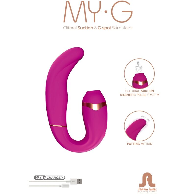 ADRIEN LASTIC - MY·G CLITORIS SUCKER AND G-SPOT STIMULATOR PINK