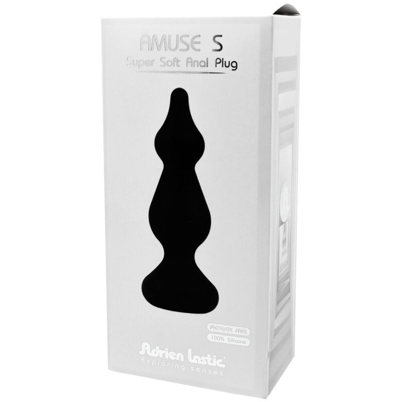 ADRIEN LASTIC - AMUSE PLUG ANAL SILICONA NEGRO TALLA S