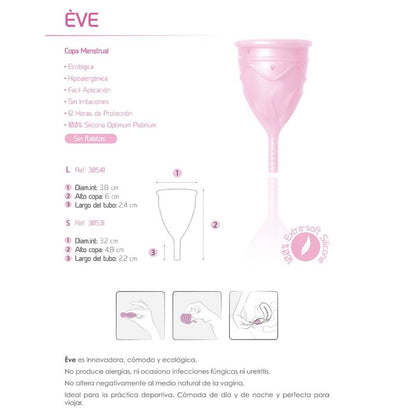 FEMINTIMATE - EVE SILICONE MENSTRUAL CUP - SIZE S