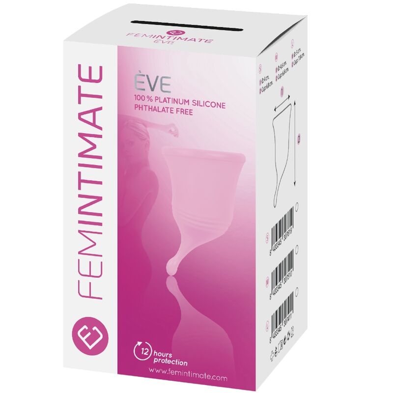 FEMINTIMATE - EVE NEW SILICONE MENSTRUAL CUP - SIZE S