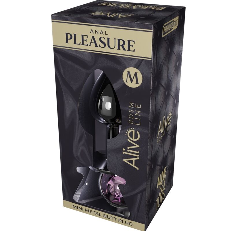 ALIVE - ANAL PLEASURE MINI PLUG METAL PINK SIZE M