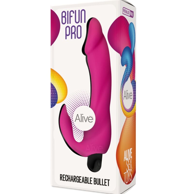 ALIVE - BIFUN PRO VIBRATING DILDO PINK 14.9 CM