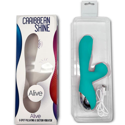 ALIVE - CARIBBEAN SHINE VIBRATOR &amp; SUCKER BLUE