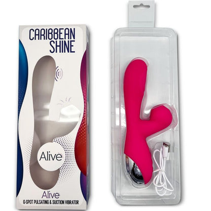 ALIVE - CARIBBEAN SHINE VIBRADOR & SUCCIONADOR FUCSIA