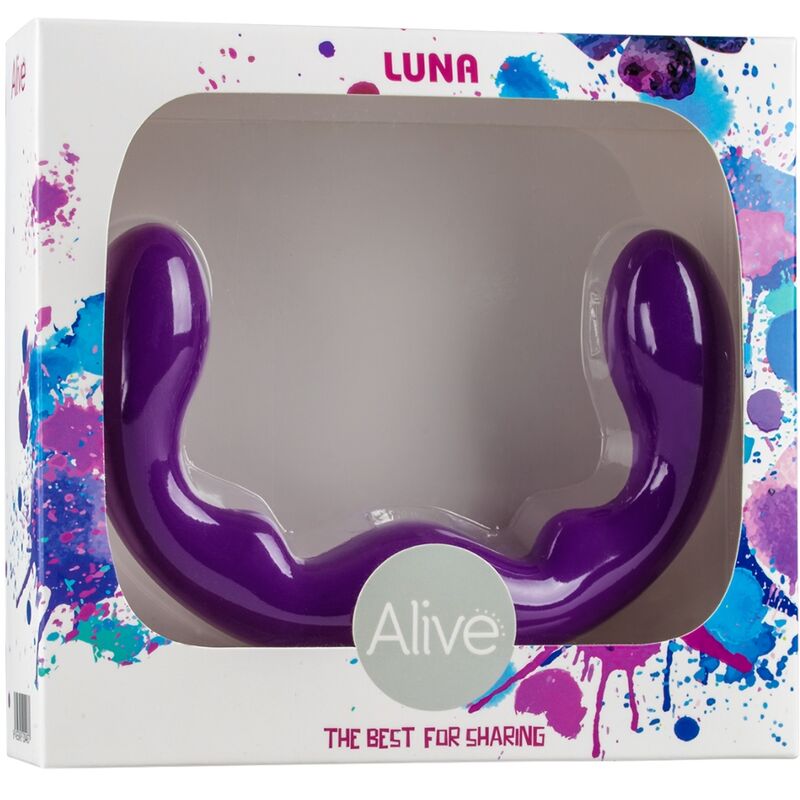 ALIVE - LUNA DILDO DOUBLE PENETRATION SILICONE VIOLET 25 CM