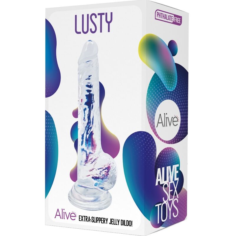 ALIVE - LUSTY TRANSPARENT REALISTIC PENIS 18 CM