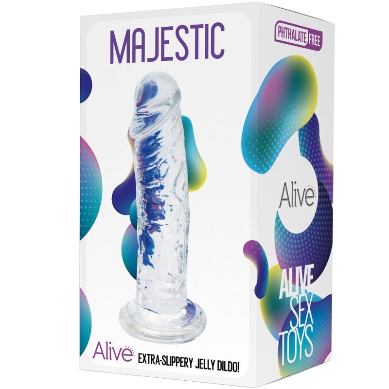 ALIVE - MAJESTIC TRANSPARENT REALISTIC PENIS 14.7 CM