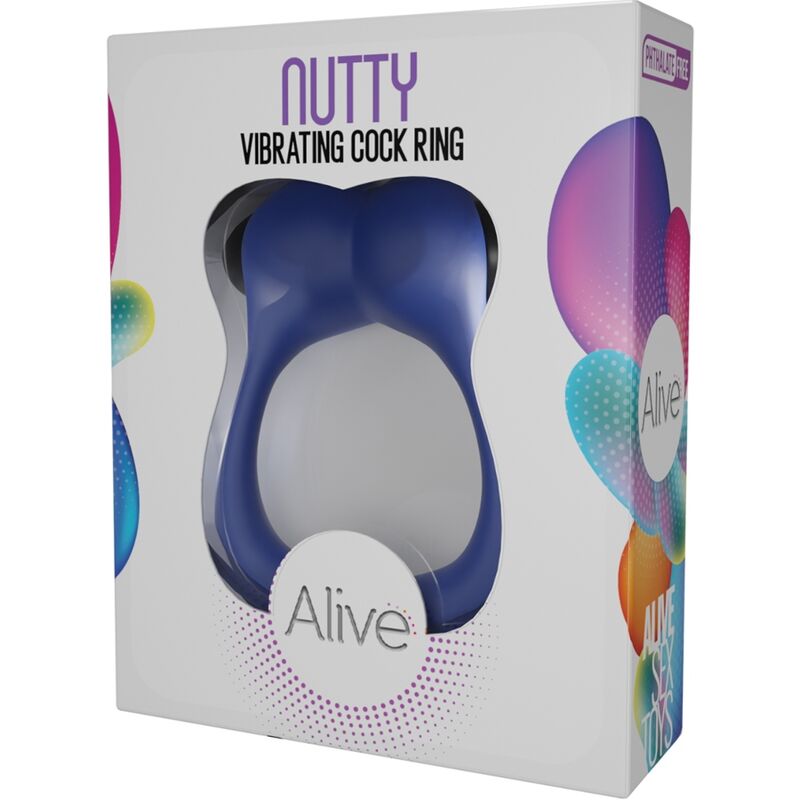 ALIVE - NUTTY ANILLO VIBRADOR AZUL