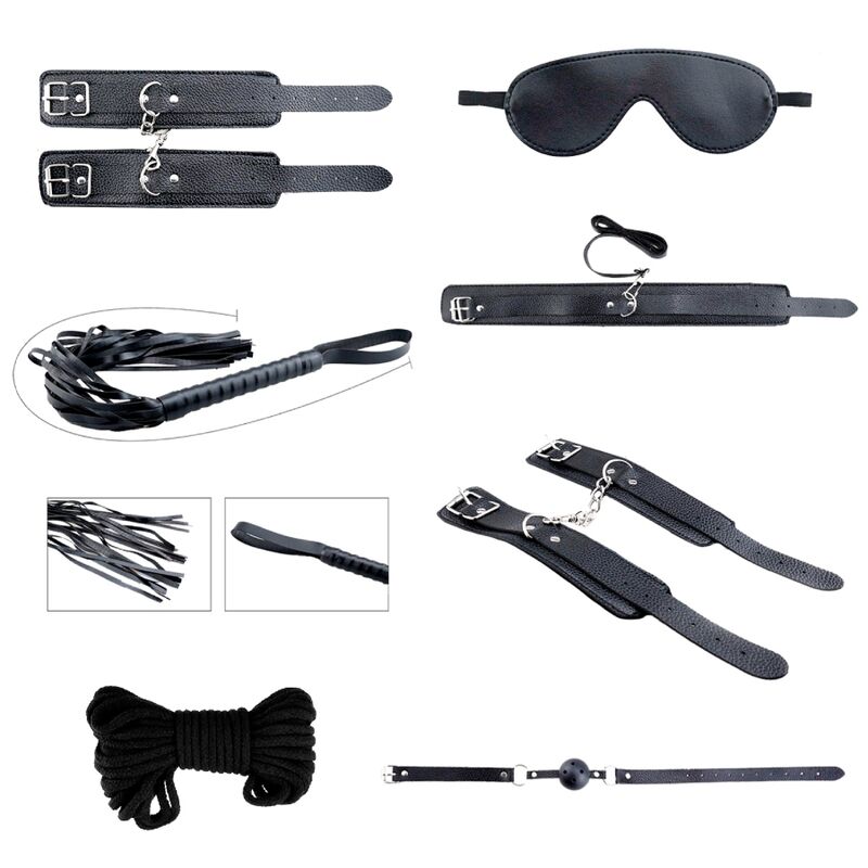 ALIVE - SECRET DESIRES 7 PIECE BDSM KIT BLACK