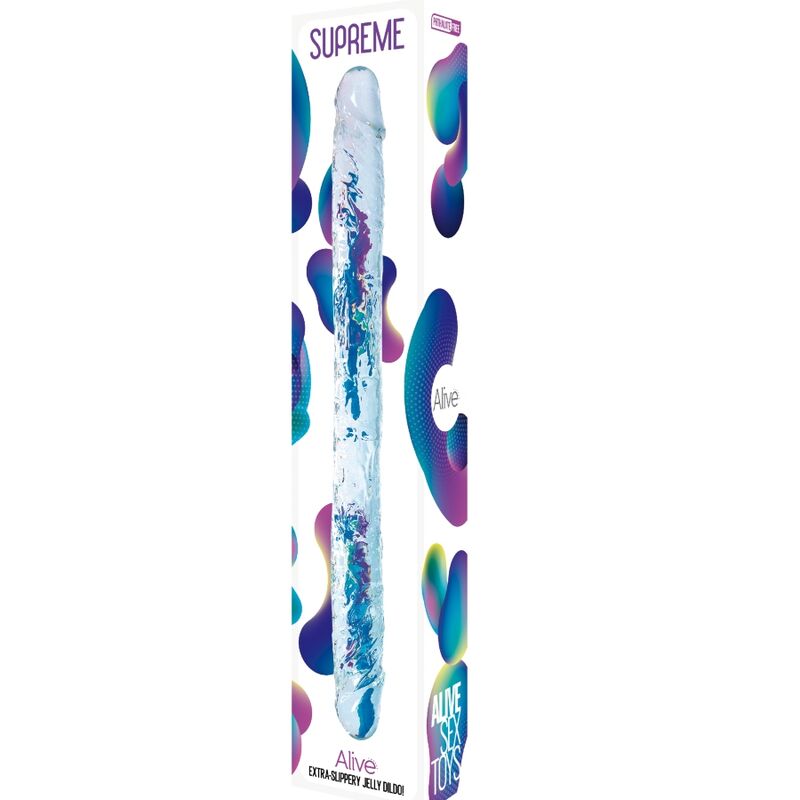 ALIVE - SUPREME PENE REALISTICO DOBLE TRANSPARENTE 38.5 CM