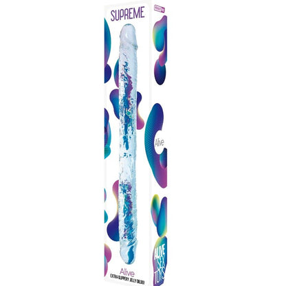 ALIVE - SUPREME TRANSPARENT DOUBLE REALISTIC PENIS 38.5 CM