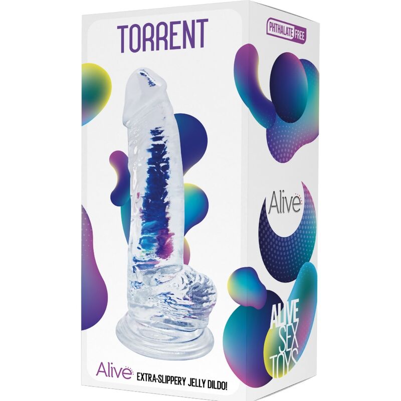 ALIVE - TORRENT TRANSPARENT REALISTIC PENIS 20.6 CM