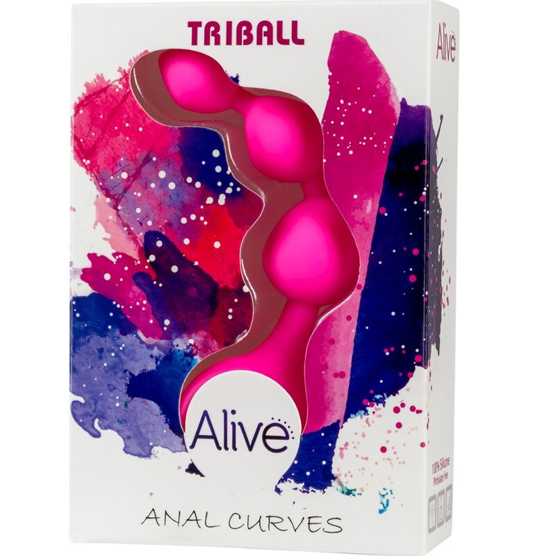 ALIVE - TRIBALL PINK SILICONE ANAL BEADS 15 CM