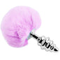 ALIVE - ANAL PLEASURE PLUG SPIRAL METAL POMPON VIOLET SIZE L