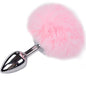 ALIVE - ANAL PLEASURE PLUG SMOOTH METAL POMPON PINK SIZE L