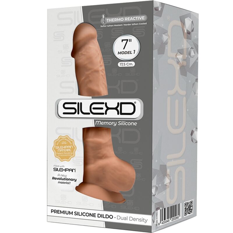 SILEXD - MODEL 1 REALISTIC PENIS PREMIUM SILICONE SILEXPAN CANDY 17.5 CM