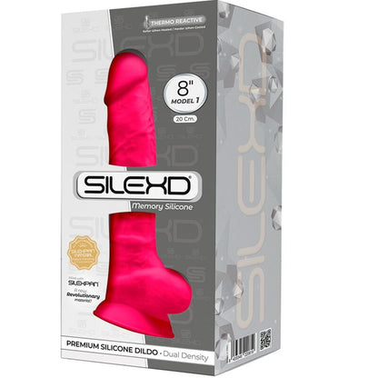 SILEXD - MODEL 1 REALISTIC PENIS PREMIUM SILICONE SILEXPAN FUCHSIA 20 CM