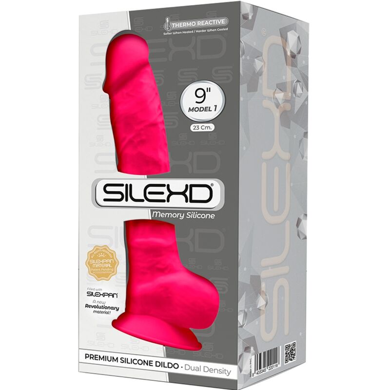 SILEXD - MODEL 1 REALISTIC PENIS PREMIUM SILICONE SILEXPAN FUCHSIA 23 CM