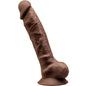 SILEXD - MODEL 1 REALISTIC PENIS PREMIUM SILICONE SILEXPAN BROWN 23 CM