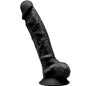 SILEXD - MODEL 1 REALISTIC PENIS PREMIUM SILICONE SILEXPAN BLACK 20 CM