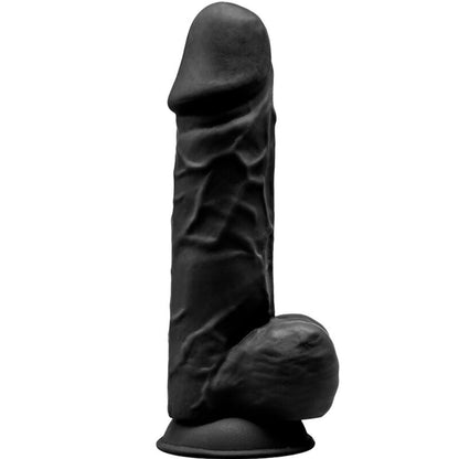 SILEXD - MODEL 1 REALISTIC PENIS PREMIUM SILICONE SILEXPAN BLACK 21.5 CM