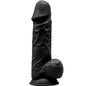 SILEXD - MODEL 1 REALISTIC PENIS PREMIUM SILICONE SILEXPAN BLACK 21.5 CM