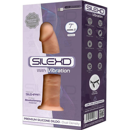 SILEXD - MODEL 1 REALISTIC PENIS PREMIUM SILICONE VIBRATOR SILEXPAN 17.5 CM