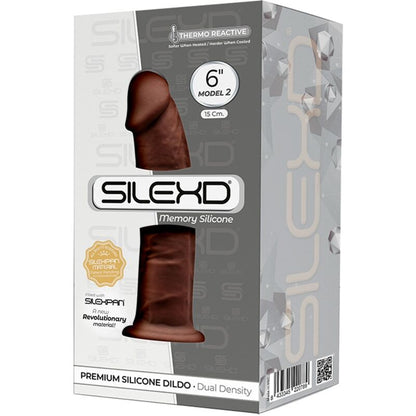 SILEXD - MODEL 2 REALISTIC PENIS PREMIUM SILICONE SILEXPAN BROWN 15 CM