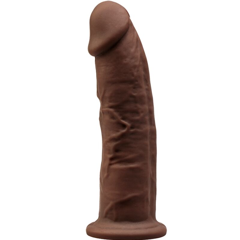 SILEXD - MODEL 2 REALISTIC PENIS PREMIUM SILICONE SILEXPAN BROWN 15 CM