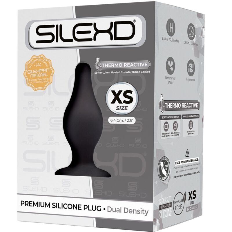 SILEXD - MODEL 2 ANAL PLUG PREMIUM SILICONE SILEXPAN PREMIUM THERMOREACTIVE SIZE XS