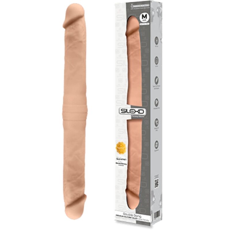 SILEXD - PREMIUM SILICONE DOUBLE REALISTIC PENIS SILEXPAN 42.5 CM