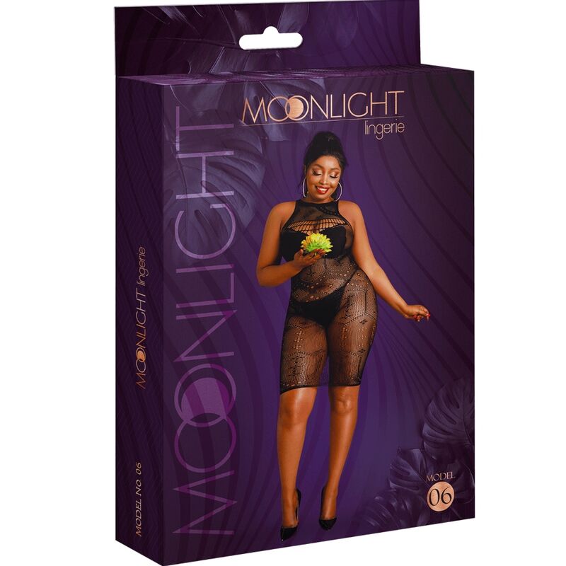 MOONLIGHT - MODEL 6 BLACK DRESS ONE SIZE / PLUS SIZE