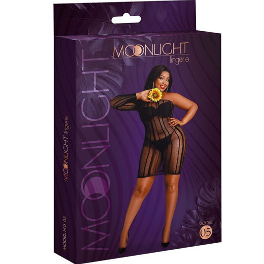 MOONLIGHT - MODEL 5 BLACK DRESS ONE SIZE / PLUS SIZE