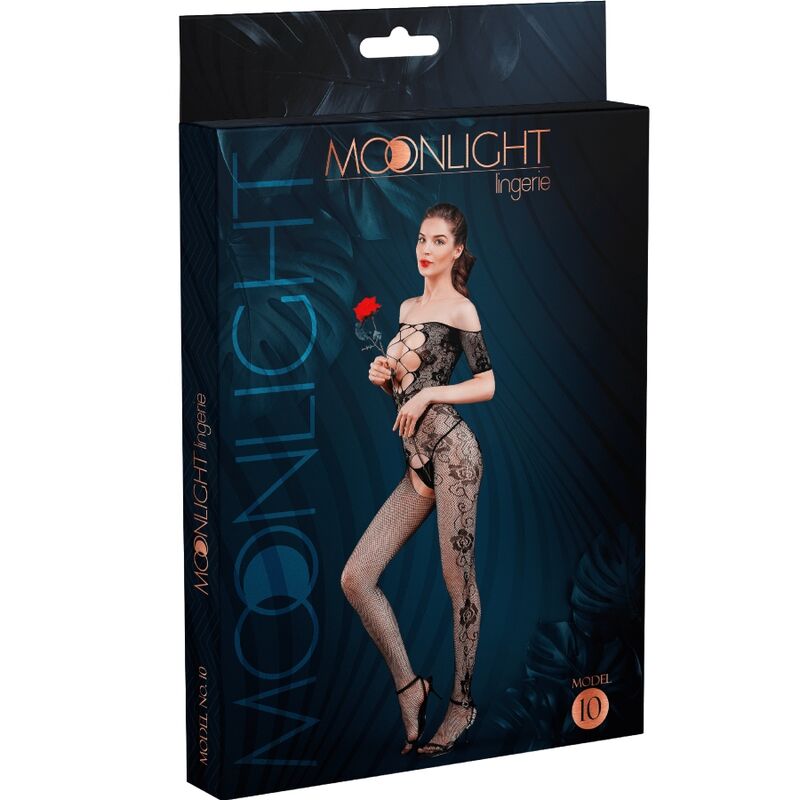 MOONLIGHT - MODEL 10 BLACK BODYSTOCKING ONE SIZE