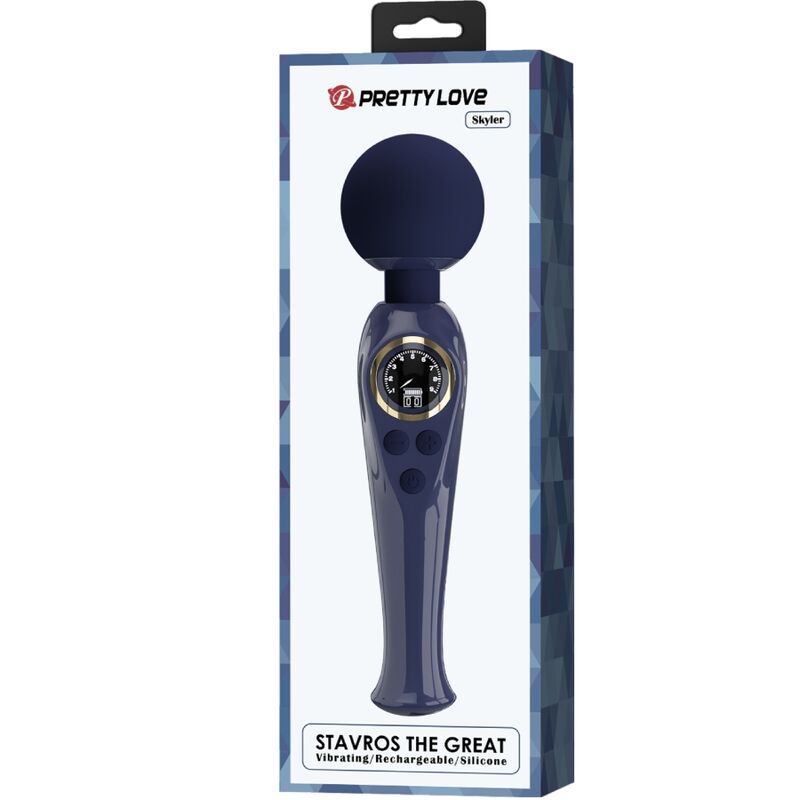 PRETTY LOVE - SKYLER VIBRATOR WAND BLUE